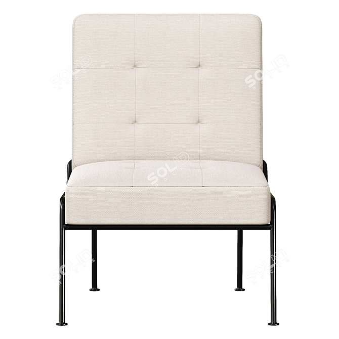 West Elm Modern Chair 3D model image 2