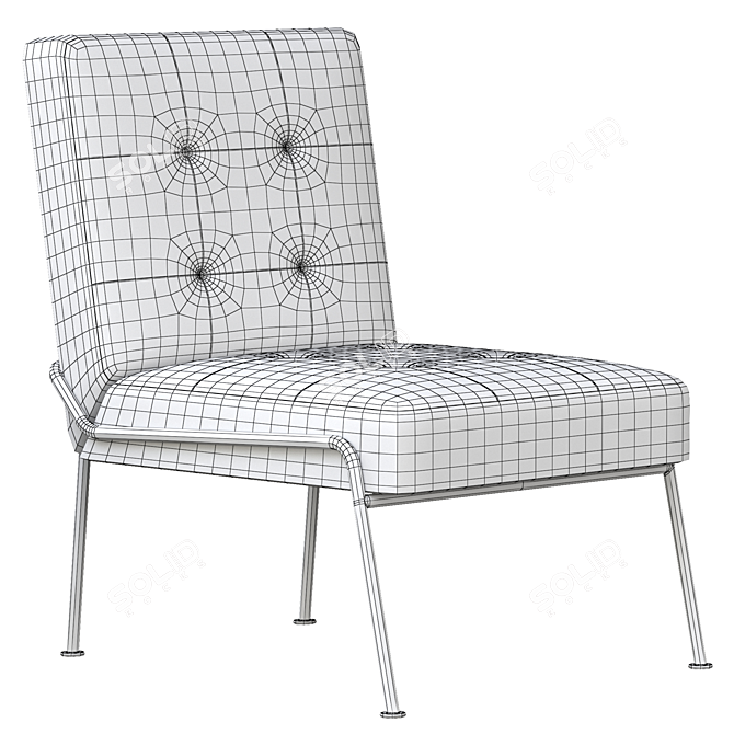 West Elm Modern Chair 3D model image 5