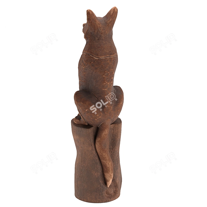  Majestic Wolf Garden Sculpture 3D model image 9