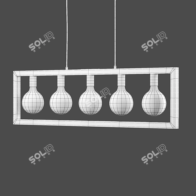 Vintage Industrial Ceiling Light 3D model image 5