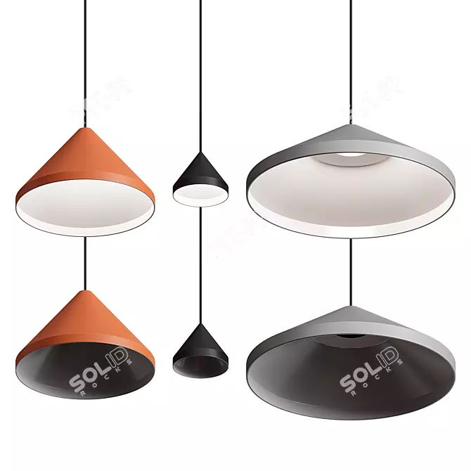 Vibia North LED Hanging Lamp: Elegant, Versatile Lighting 3D model image 2