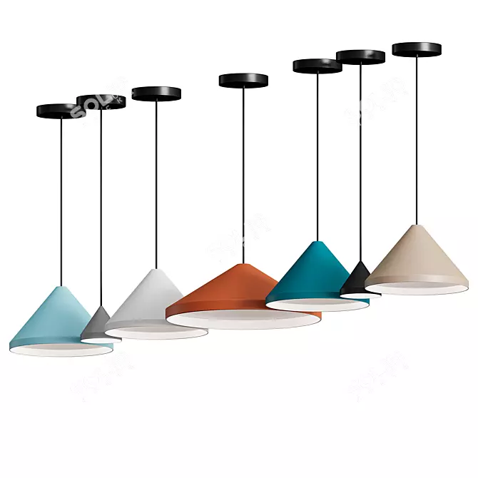 Vibia North LED Hanging Lamp: Elegant, Versatile Lighting 3D model image 4