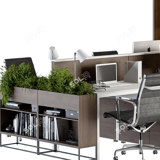 Sleek Office Furniture Set 3D model image 2