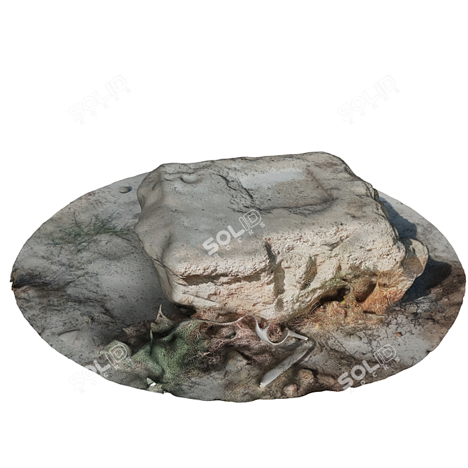 Polygon Rock 1: Unwrapped 3D Model 3D model image 2