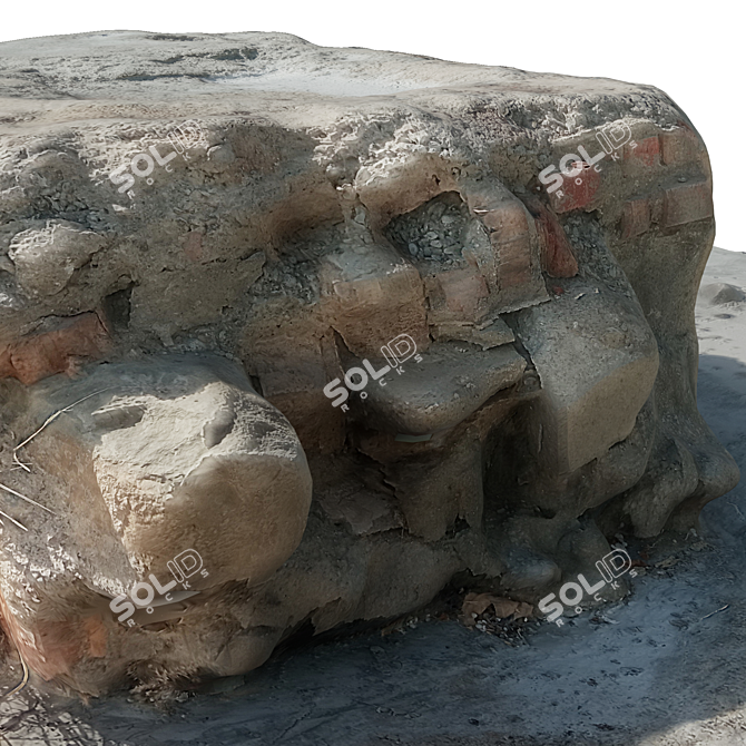 Polygon Rock 1: Unwrapped 3D Model 3D model image 4