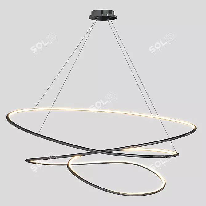 Elegant LED Chandelier: The Perfect Lighting Accent 3D model image 1