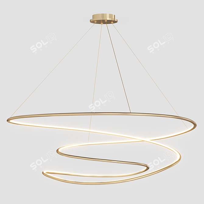 Elegant LED Chandelier: The Perfect Lighting Accent 3D model image 2