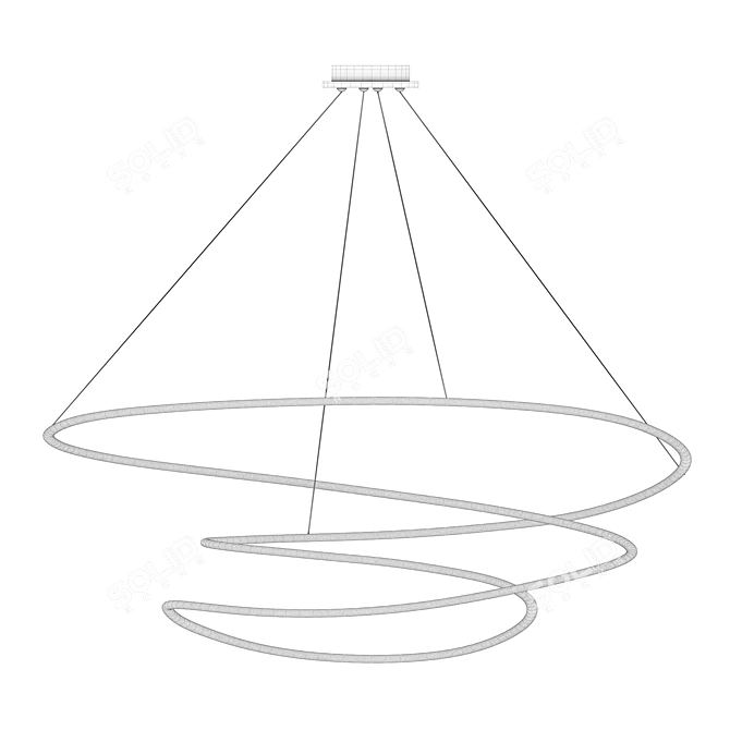 Elegant LED Chandelier: The Perfect Lighting Accent 3D model image 3