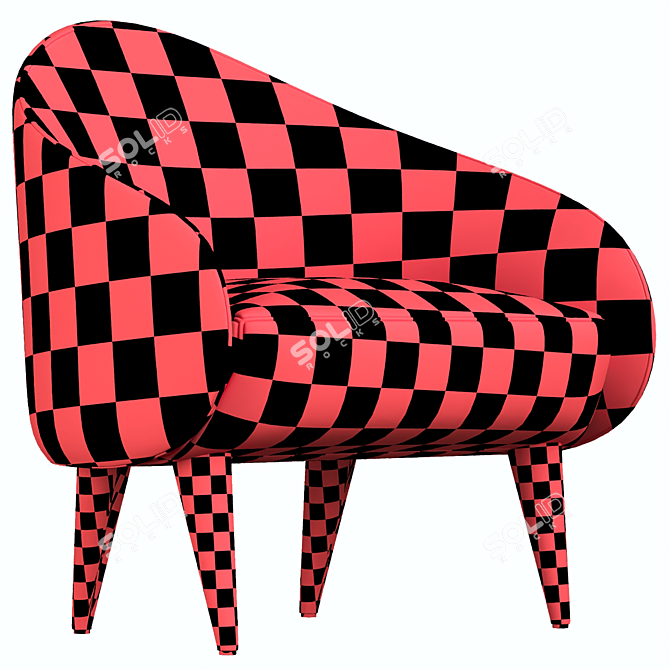 Elegant Sillon Armchair 3D model image 4