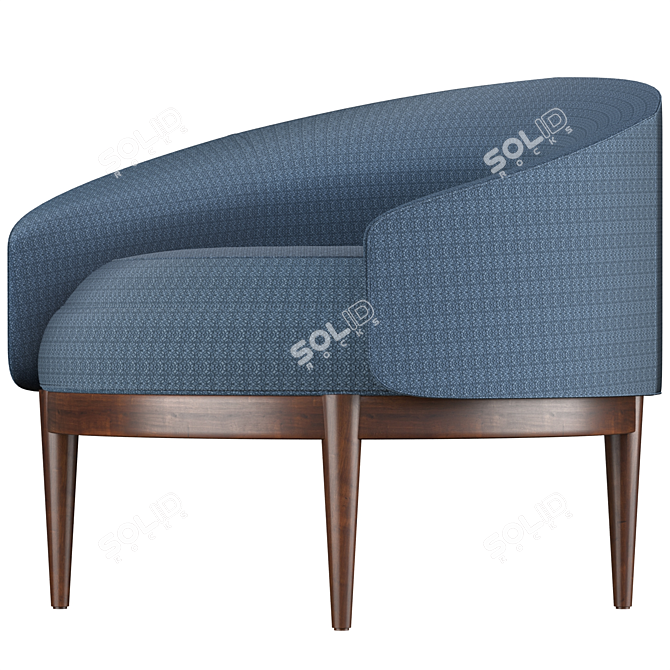 ErgoLux Armchair: Comfort & Style 3D model image 1