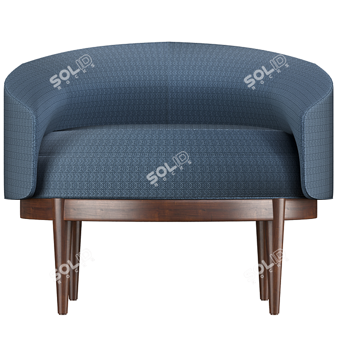 ErgoLux Armchair: Comfort & Style 3D model image 2