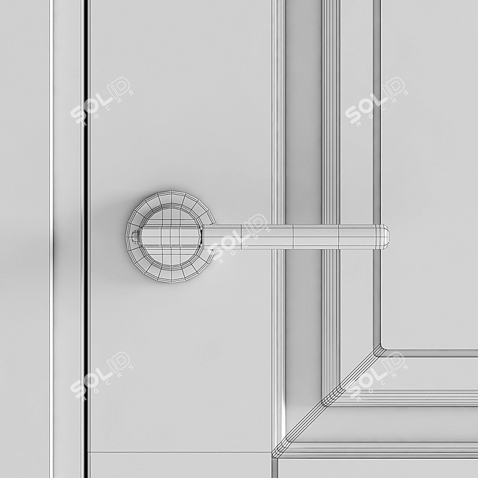 Title: Classic Editable Door 3D model image 4