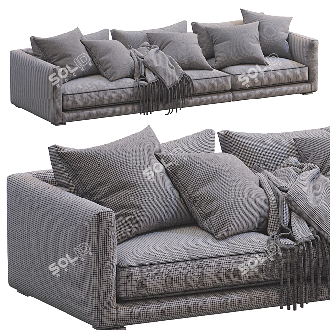 Sleek Poliform Bristol 2 Sofa 3D model image 5