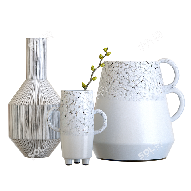 Crate & Barrel Lyman, Fremont & Caldwell Vases: Beautiful 3D Models 3D model image 1