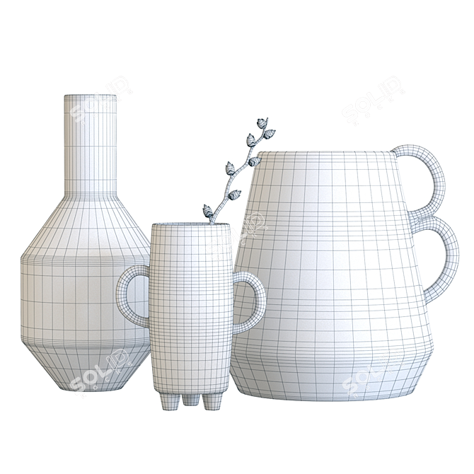 Crate & Barrel Lyman, Fremont & Caldwell Vases: Beautiful 3D Models 3D model image 2