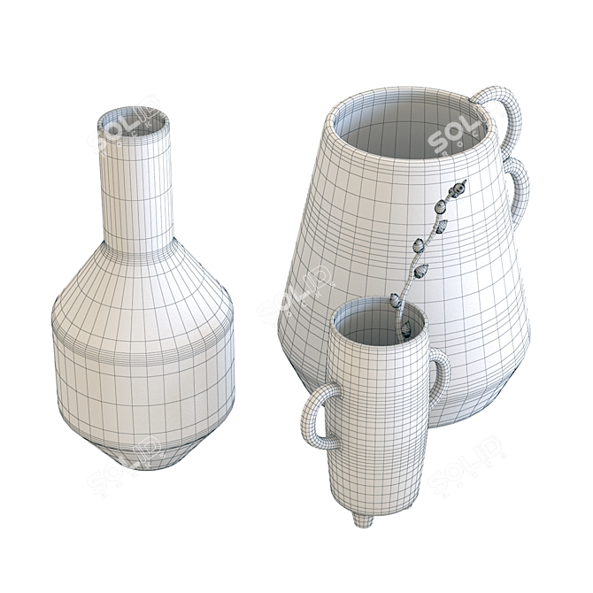 Crate & Barrel Lyman, Fremont & Caldwell Vases: Beautiful 3D Models 3D model image 5