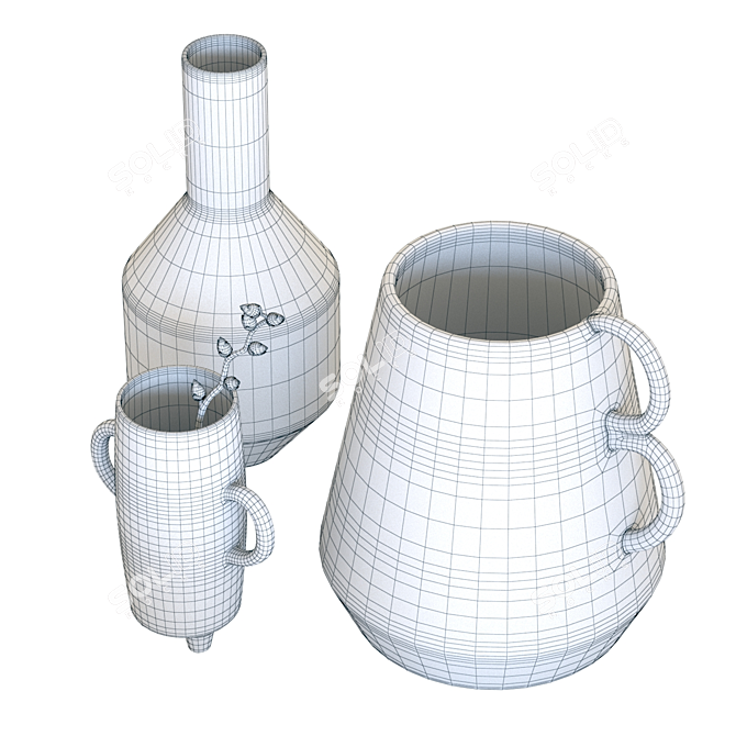 Crate & Barrel Lyman, Fremont & Caldwell Vases: Beautiful 3D Models 3D model image 7