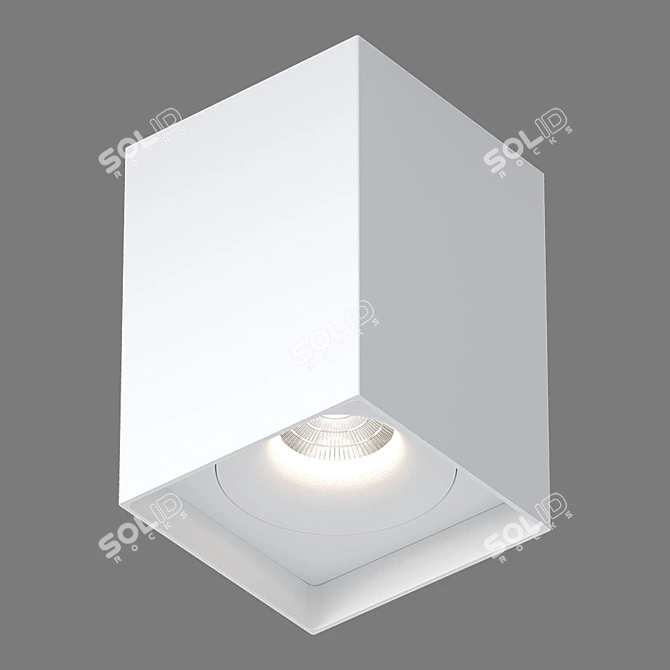 Sleek Aluminum LED Spotlight 3D model image 3