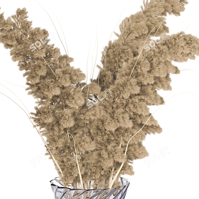 Exquisite Pampas Bouquet: Detailed & High-Quality 3D model image 2