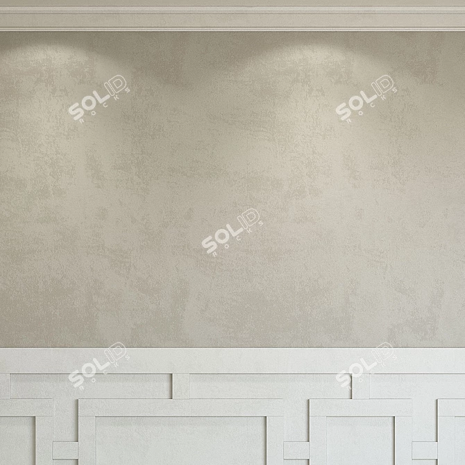 Elegant Plaster with Molding 3D model image 4