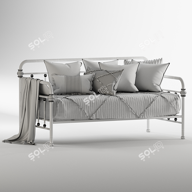 Alaina Convertible Sofa: Stylish and Functional 3D model image 4