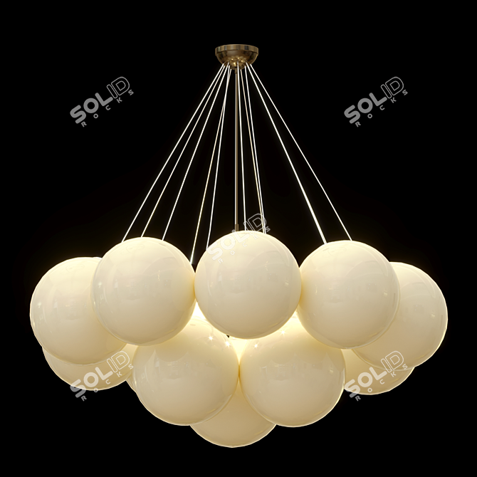 Elegant Anna Chandelier 3D model image 1