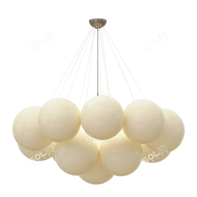 Elegant Anna Chandelier 3D model image 2