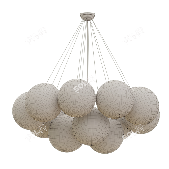 Elegant Anna Chandelier 3D model image 3