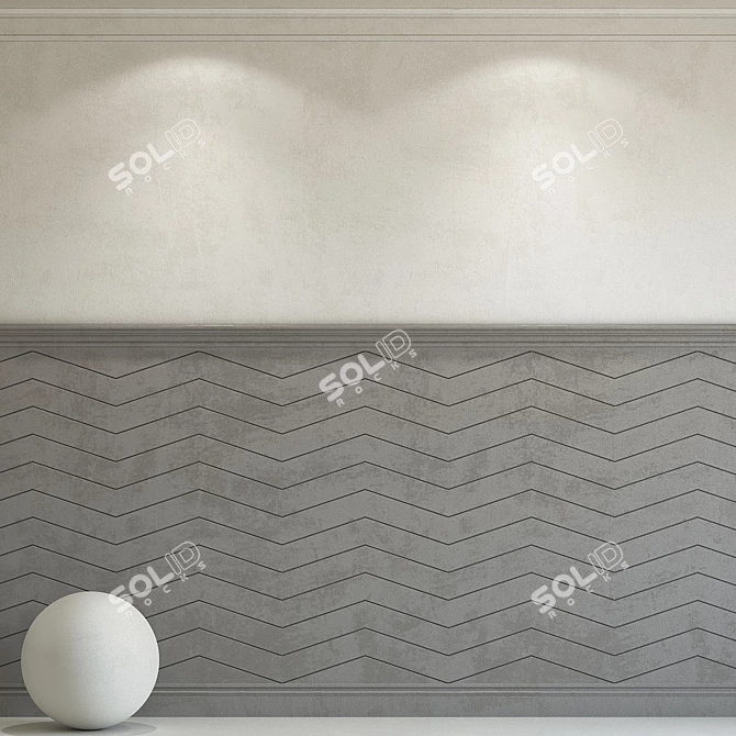 Elegant Molding Plaster 192 3D model image 1