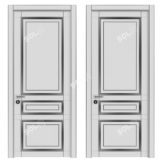 Elegant Interior Door: DOOR 109 3D model image 2