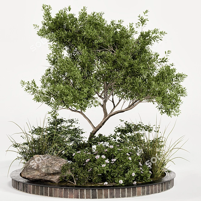 Tropical Garden Plant Set 3D model image 1