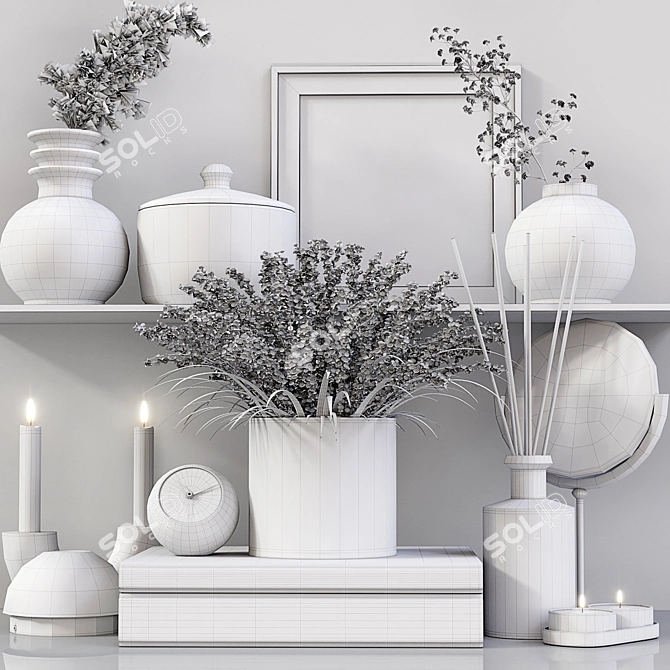 Elegant Decor Set 030: High Quality in Every Detail 3D model image 6