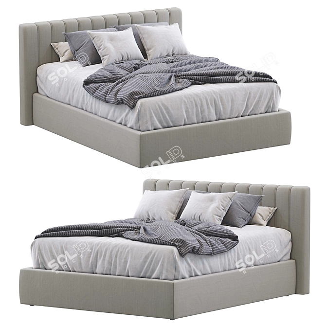 Veneza Bed: Stylish and Spacious 3D model image 2