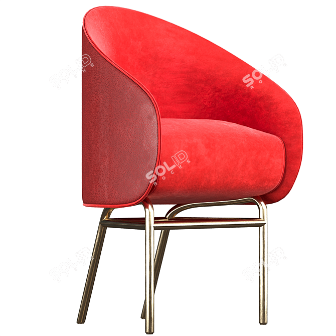 Modern Bar Chair with Sleek Design 3D model image 1