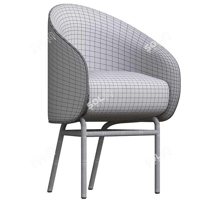 Modern Bar Chair with Sleek Design 3D model image 3