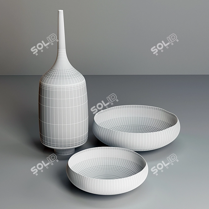 Handcrafted Clay Pot 3D model image 2