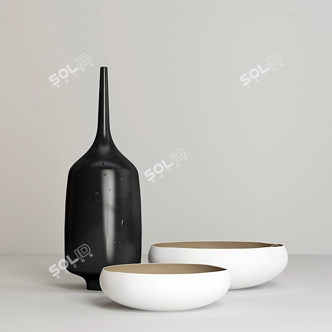 Handcrafted Clay Pot 3D model image 3