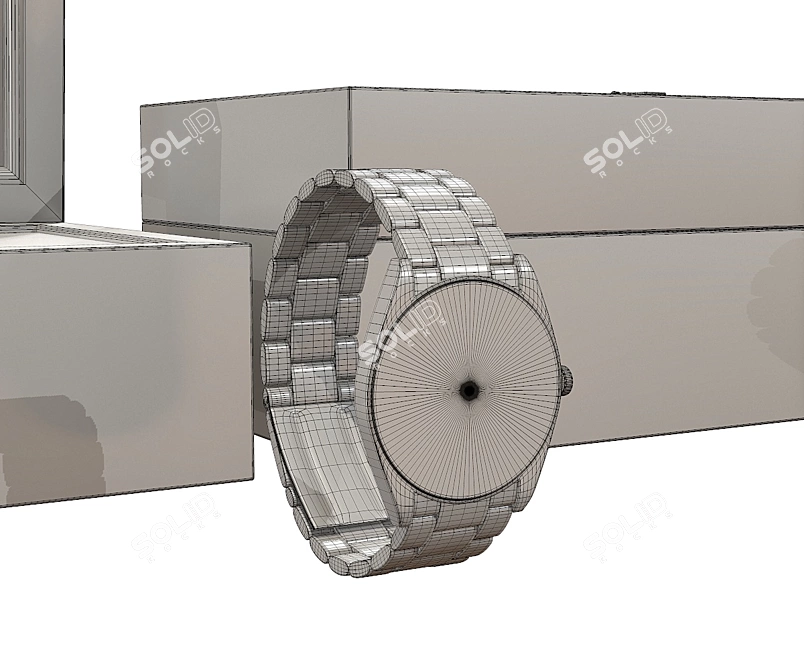 Luxury Rolex Datejust II Diamond Watch 3D model image 5