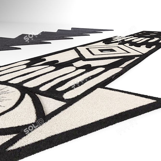 Black and White Carpets Set - ARCHER COLLECTION CC TAPIS 3D model image 3