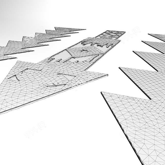 Black and White Carpets Set - ARCHER COLLECTION CC TAPIS 3D model image 6
