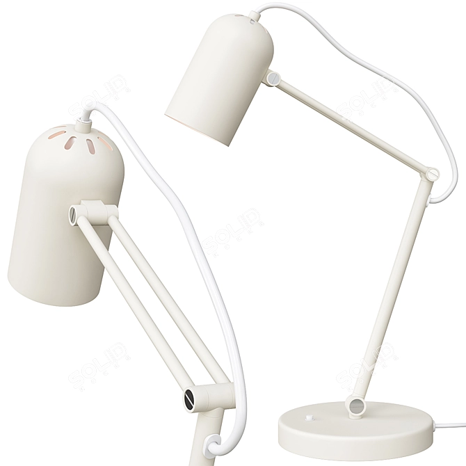 Tolft Beige Desk Lamp - Stylish Work Lighting 3D model image 1