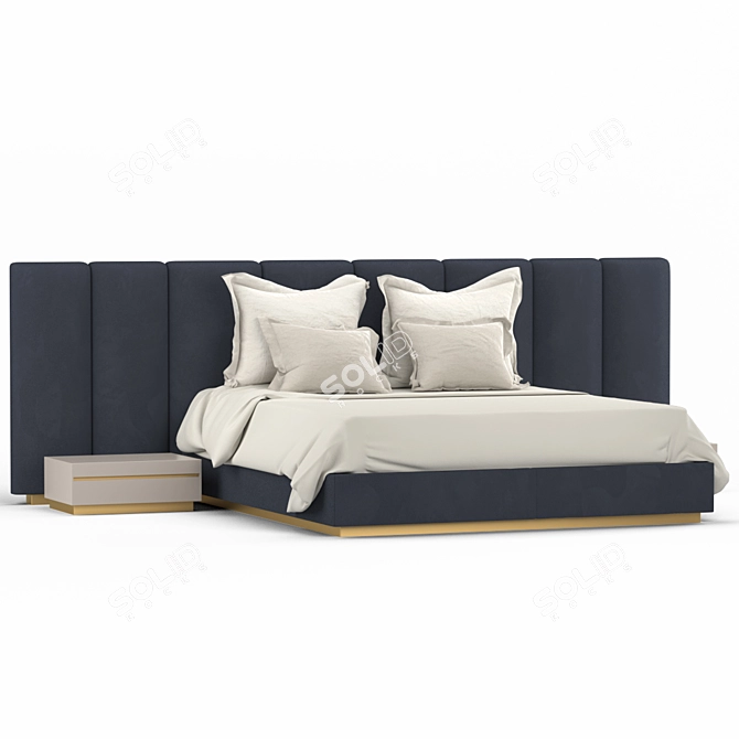 Fendi Casa Delano Bed: Luxury and Elegance 3D model image 2