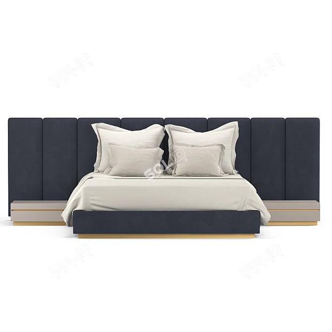 Fendi Casa Delano Bed: Luxury and Elegance 3D model image 3