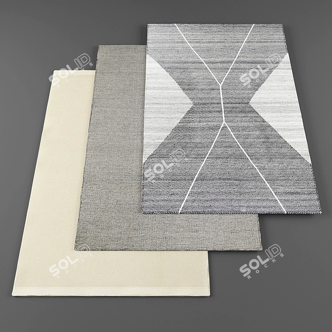 Variety Bundle of 4 Carpets 3D model image 1