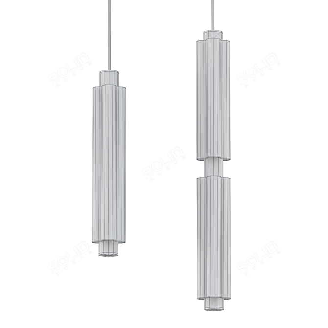 Modern Metropol Pendant Light 3D model image 2