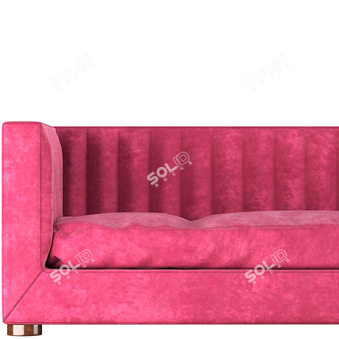 Sleek Red Modern Sofa 3D model image 3