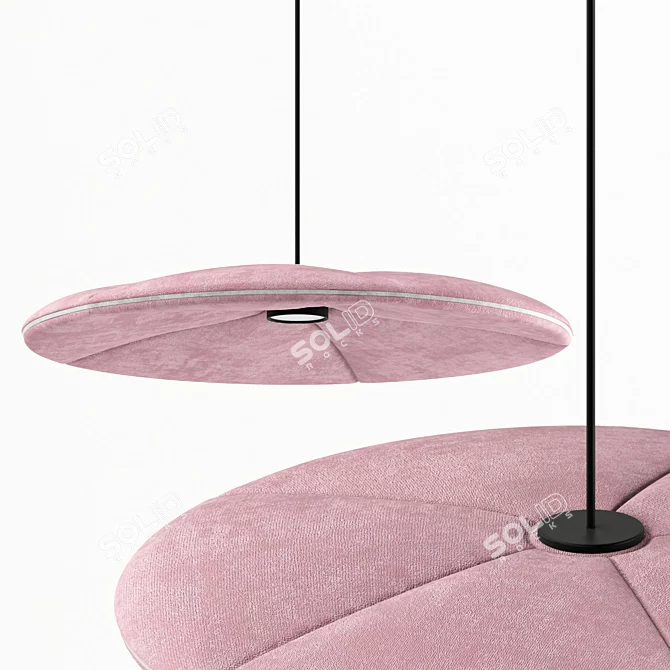 Sleek Lily Sound Lamp 3D model image 2