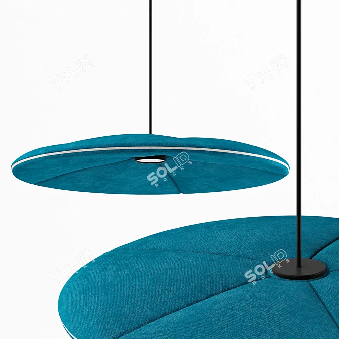 Sleek Lily Sound Lamp 3D model image 3