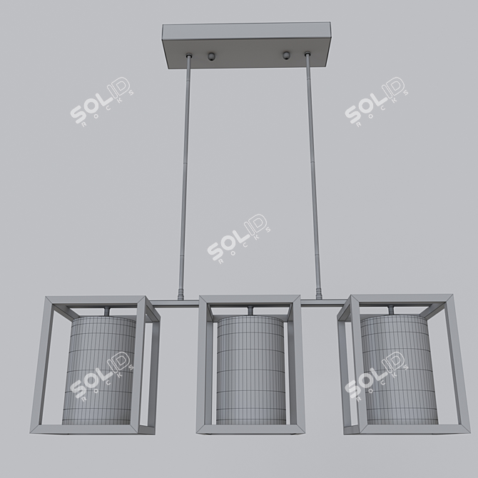 Elegant Bronze Ceiling Fixture 3D model image 4