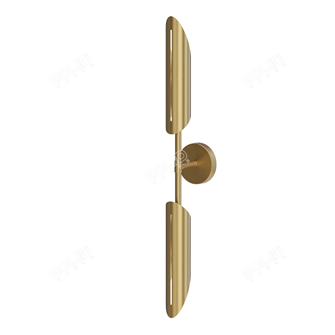 Sleek Metal Wall Lamp 3D model image 2